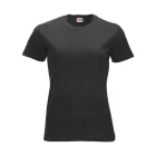 clique classic t-shirt dame antrasitt melert