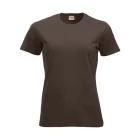 clique classic t-shirt dame dark mocca