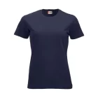 clique classic t-shirt dame marineblå