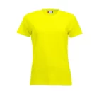 clique classic t-shirt dame vis. yellow