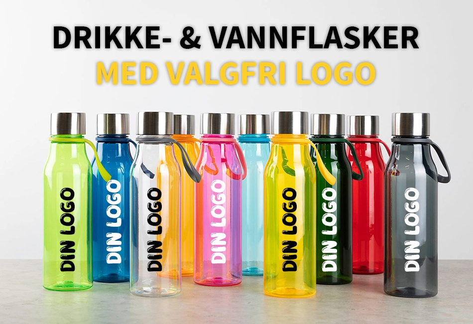 drikke- og vannflasker med valgfri logo